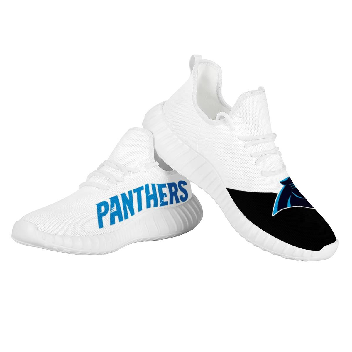 Men's Carolina Panthers Mesh Knit Sneakers/Shoes 005